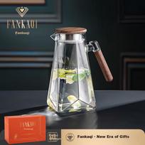 FANKAQI High-Temperature Resistant High Borosilicate Glass Water Pitcher with Handle Large Capacity Premium Household