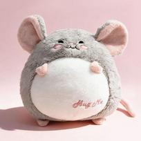 Fluffy Pink Mouse Pig Stuffed Plush Pillow Cute Cartoon Otter Dog Cat Animal Toy for Fans & Kids 12cm