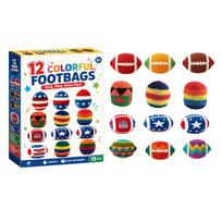 Crochet Footbags for Kids and Adults - Assorted Colorful Patterns Soft Yarn Hacky Sacks - Outdoor Games Party Favors Stress Balls One Size
