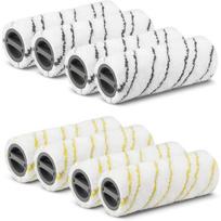 Microfibre Roller Set for Kärcher FC7 FC5 FC3 FC3D EWM2 Electric Hard Floor Cleaner 2.055-007.0/2.055-006.0 (Yellow + Grey), Z02456 8pcs