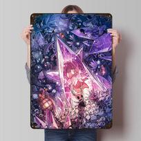 Hollow Knight Game Tinplate Poster Customized Wall Art Vintage Metal Signs Retro Tin Plaque for Gaming Room Decoration Cozy Home 20x30cm（7.8x11.8inch）
