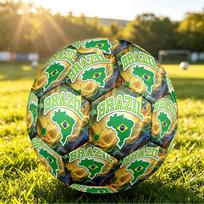Brazilijos Futbolo Spausdintas Dydis 5 Futbolo Kamuolys Atsparus Dilimui Standartinis Suaugusiųjų Treniruočių Futbolo Kamuolys Gerbėjo Dovana Vidaus Lauko Rungtynėms Sportas Size 5