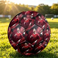 Cristiano Ronaldo Spausdintas 5 dydžio futbolo kamuolys Atsparus dėvėjimuisi Standartinis Suaugusiųjų Treniruočių Futbolo Gerbėjo Dovana Vidaus Lauko Rungtynėms Sportas Size 5