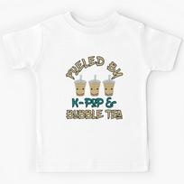 Fueled by K-Pop and Bubble Tea Kids T-Shirt 120
