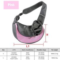 1pc Dog Out Backpack,dog Sling Carrier Breathable Mesh Travel Crossbody Bag For Puppy Cat Hiking Camping S rožinė