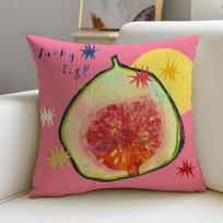 I-Iberian Tiles Cushion Cover Cushion Cover Pillowcase, Anti-Mite Invisible Zipper, Linen Sofa Cushion Peach skin 18*18(CM)-1Pcs