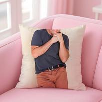 C-Chris Bauer Cushion Cover Pillow Case Soft Friendly Fabric & Concealed Zipper Peach skin 18*18(CM)-1Pcs
