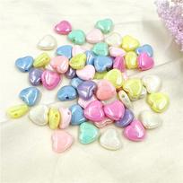 Hanmade Handmade Bowknot Flower Materials Cat Paw 10pcs Beads AB Magic Color Pendants for Bracelet Necklace Making Fashion DIY Jewelry Accessories Heart /10pcs