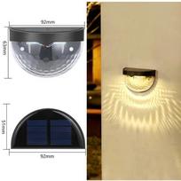LED Saulės Energijos Šviesa Energijos Sieniniai Šviestuvai Vandeniui Atspari Laiptų Tvoros Lempa Pusapvalės Šviesos Lauko Namų Sodo Dekoravimo Apšvietimas warm light-1pcs