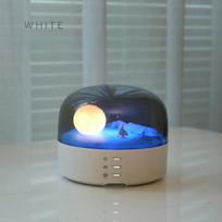 Moon LED Atmosphere Night Light Speaker Bluetooth Rechargeable Dimming Wave Table Lamp without bluetooth balta