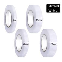 1ROII 70Yard White/Black Double Sided Sewing Accessory Adhesive Tape Cloth Apparel Fusible Interlining Fabric Tape 10mm