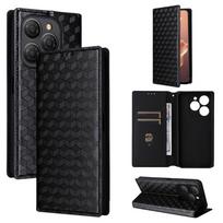 Atverčiamas dėklas Blackview Shark 9 PU odinis telefono dėklas Visapusiška apsauga Smūgiams atsparus piniginės dėklas for Blackview Shark 9 juoda