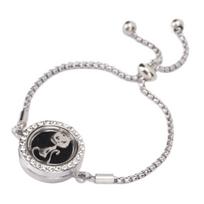 Essential Oil Diffuser Bracelet Stainless Steel Aromatherapy Locket Adjustable Bracelet for Women