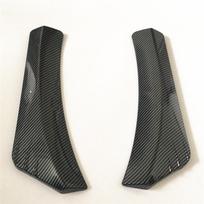 2x Car Rear Bumper Lip Diffuser Splitter Canard Protector Glossy Carbon Fiber Look  Universal black