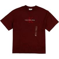 Calvin Klein Jeans Casual Loose Letter Comfortable Round Neck Short Sleeve T-Shirt Men Tops 40EM233-601 XL brown