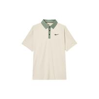 Nike Dri-Fit Swoosh Tour Madingi Universalūs Patogūs Trumpomis Rankovėmis Polo Marškinėliai Vyrams Polo Marškinėliai Kreminiai FZ7502-104 2XL