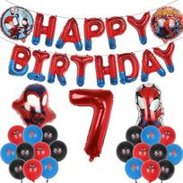1set Spiderman Balloon Red Spiderman And Friends Aluminum Foil Balloon Baby Shower 1-9 Years Birthday Party Decorations Kids Toy 32inch