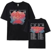 Imagine Dragons Band - Loom Tour 2025 New Album Graphic T Shirts Men's Women Harajuku Hip Hop Punk Oversized Cotton Male T-shirt S