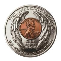 1/2/3/4/5Pcs Final Cent Tribute Penny Souvenir Collectible Token History Coin Historic Coin R.I.P. Buffs Collectors Enthusiasts Keepsake Gift 1pc