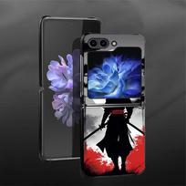 Case for Samsung Galaxy Z Flip 7 6 5 4 3 Flip6 Flip5 Flip7 FE Flip3 Flip4 Back Phone Cover Funda Anime Samurai Cool Galaxy Z Flip