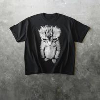 Sad Cat Meme Standing Kitty T Shirt Cute Graphic Tee Unisex Casual Shirt Perfect Gift for Cat Lovers S