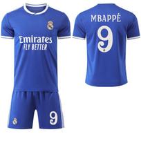 2025-26 Real Madrid juodas treniruočių/vartininko marškinėlis #9Mbappé #7 Vinícius Futbolo marškinėliai S