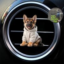 2D plokščias šuniuko automobilio oro išleidimo angos spaustukas (be kvapo), automobilio oro gaiviklio difuzorius, komplekte yra bekvapiai kempinėlės pagalvėlės, pridėkite savo kvapą, automobilio dekoracija