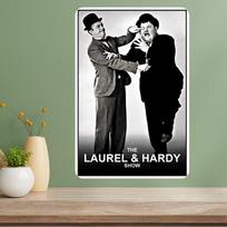 Laurel and Hardy Klasikinės TV laidos Metalinis plakato ženklas 20x30cm（7.8x11.8inch） white