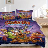 Scooby-Doo Mystery Solvers Bedding Set  Comforter Cover Gift for Bedroom,Includes 1 Cover and 2 Pillowcases, No InsertB333 135x200cm