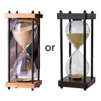 Wooden Sand Timer Hourglass Sand Clock 30 Minutes Design for Game Classroom Home Office Desktop Decoration Ornament auksas