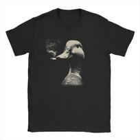Juokingas rūkantis anties medžioklės ančių kiaušialąstės rūkanti cigaretę T-shirt vasara medvilniniai T-shirts Unisex populiarus dizainas T-shirt 4XL gray