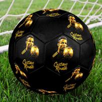 Cristiano Ronaldo futbolo kamuolys, 5 dydžio, spalvingas, mašininės siūlės, PVC, paruoštas varžyboms, patvarus, didelio atšokimo