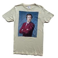 Anchorman Movie Promo Shirt M Yellow Will Ferrell Comedy Funny Y2K Kanye West 3XL