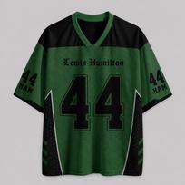 Lewis Hamilton 44 Forest Green Racing Jersey, Motorsport Fan Apparel, Custom Driver Sports Tee 4XL