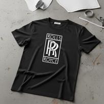 Rolls Royce logotipas T-shirt, prabangaus automobilio grafinis T-shirt, automobilių entuziastų apranga L gray