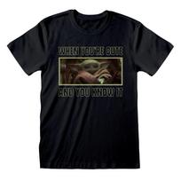 The Mandalorian Baby Yoda The Child Cute Licensed Mens T-Shirt L