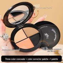 Tricolor Concealer & Highlighter Pen: Covers Blemishes, Acne Scars, Dark Circles, Tear Troughs, and Contours with Brightening Cream 7g