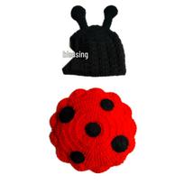 Adorable Ladybug Newborn Outfit for 100-Day Photo Shoot Newborn juoda/raudona