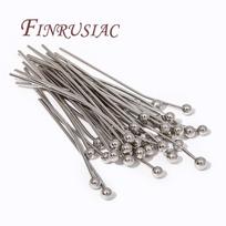 Pins For DIY,50Pcs/Lot 14K Real Gold Plated Pins For Jewelry,Pins with Ball,Bracelets/Earrings Accessories 0.6mmX18mm-50pcs