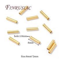 30/60PCS 18K Gold Plated Tubes For Jewelry,Spacer Beads,Separators For Bracelets,Tube Beads,DIY Jewelry Making Accessories 30 pieces