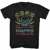 CBGB & OMFUG 315 Bowery New York Neon Colors Men's T Shirt Music Merch S