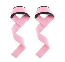 Custom Logo Fitness Lifting Straps Wrist Straps Lifting for Gym Weight Lifting Strength Training Men Women rožinė