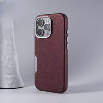 Magnetic Leather Phone Case IPhone 16 15 Pro Max 14 Series Cross Grain Texture Matte Finish Shockproof Scratch Resistant iPhone 15