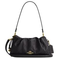 COACH Faye Nappa Odos Kryžinė Rankinė, Peties Rankinė Vidutinė Moteriška Juoda Basic Set (Bag + Dustproof Bag) juoda