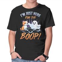 Unisex Crew Neck T-Shirt Just Here For The Boop Graphic Short Sleeve Casual Tee S