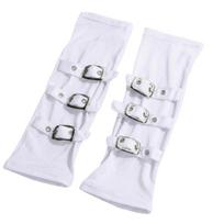 Polyester Punk Arm Sleeves Nonstretch Fabric Half-arm Sleeve Gloves Dark Gothic Arm Covers  Dance balta