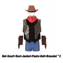 Unique Wish Halloween Western Cowboy Men's Cosplay Costume [m Xl] M