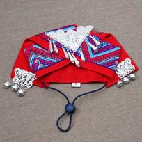 Adjustable Zhuang Ethnic Style Pet Dress Vintage Pet Cosplay Costume  Cosplay Party XXL-Red Hat