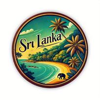 pc Vintage Aluminum Wall Art Sign SRI LANKA  Ideal for Restaurants Cafes Bakeries Fast Food Convenience Stores  Perfect 20x20cm(8x8inch)