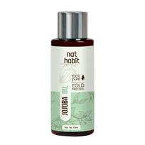 Nat Habit Cold Pressed Jojoba Oil For Radiant Skin And Healthy Hair Care 100 Percent Pure Natural Essential Beauty Oil 50ml